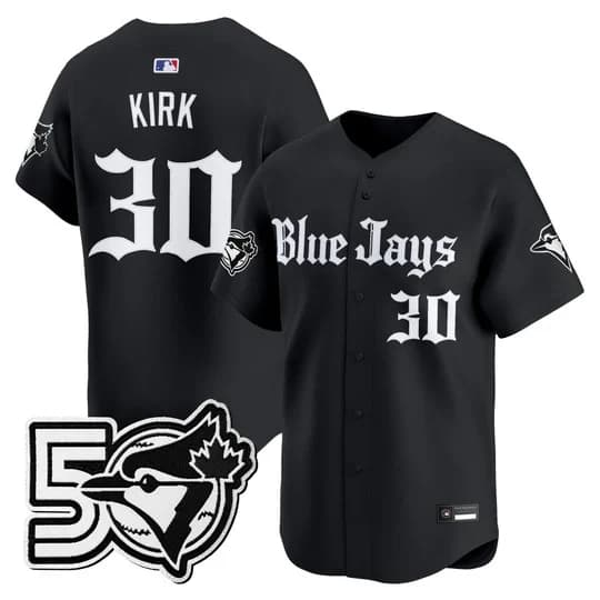 Men's Toronto Blue Jays 50 Seasons Patch Vapor Premier Limited Jersey - Gothic North Edition - All Stitched Alejandro Kirk30