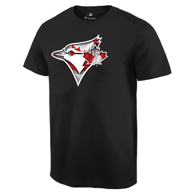 Men's Toronto Blue Jays Black Banner Wave T-Shirt