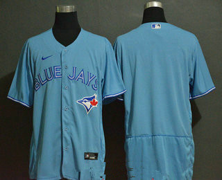 Men's Toronto Blue Jays Blank Blue Stitched MLB Flex Base Nike Jersey、