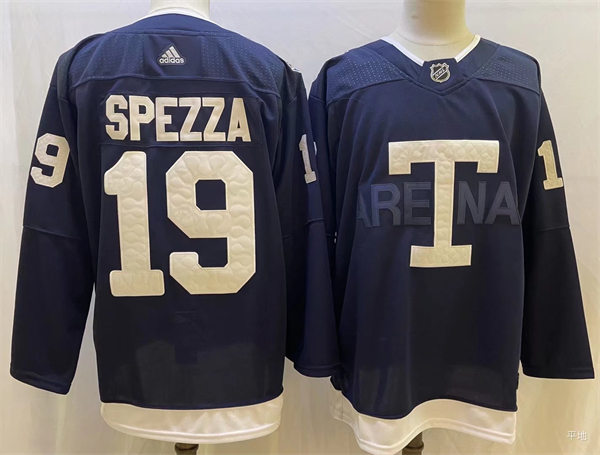Men's Toronto Maple Leafs #19 Jason Spezza 2022 Navy Team Heritage Classic Jersey Stitched