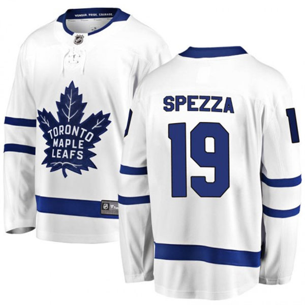 Men's Toronto Maple Leafs #19 Jason Spezza adidas Away White Player Jersey Stitched