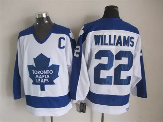 Men's Toronto Maple Leafs #22 Tiger Williams 1982-83 White CCM Vintage