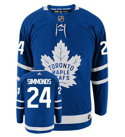 Men's Toronto Maple Leafs #24 Wayne Simmonds adidas Home Blue Player Jersey Stitched