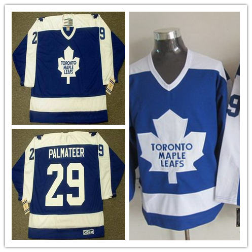 Men's Toronto Maple Leafs #29 MIKE PALMATEER Blue 1978 CCM Vintage Throwback NHL Hockey