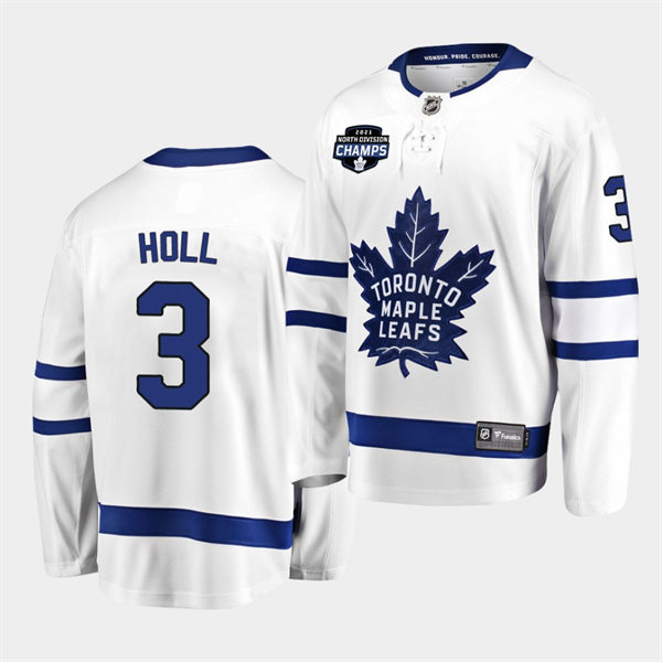 Men's Toronto Maple Leafs #3 Justin Holl adidas Away White Player Jersey