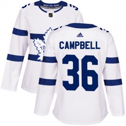 Men's Toronto Maple Leafs #36 Jack Campbell adidas Away White Player Jersey Stitched