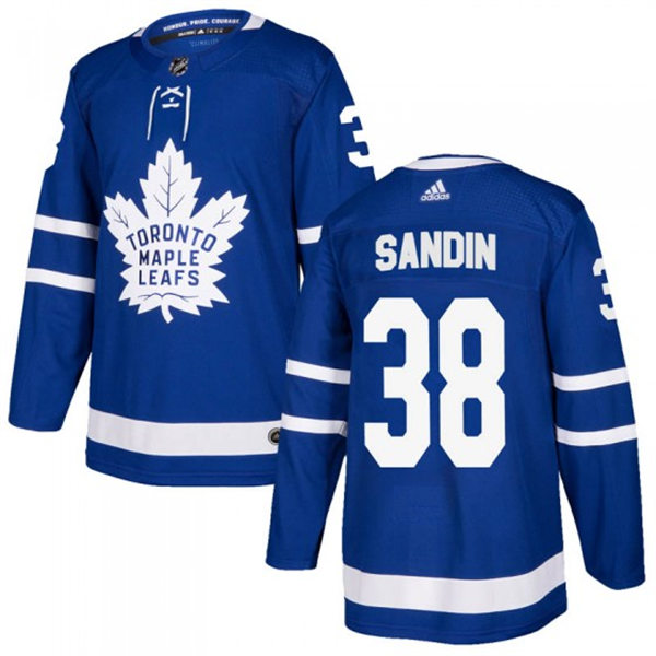 Men's Toronto Maple Leafs #38 Rasmus Sandin adidas Home Blue Player Jersey Stitched