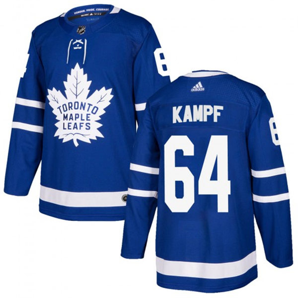 Men's Toronto Maple Leafs #64 David Kampf adidas Home Blue Player Jersey Stitched