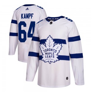 Men's Toronto Maple Leafs #64 David Kampf adidas White 2018 NHL Stadium Series Player Jersey Stitched