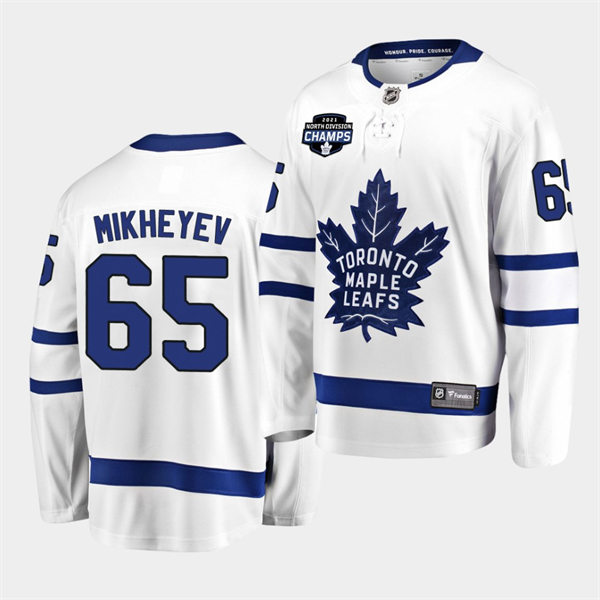 Men's Toronto Maple Leafs #65 Ilya Mikheyev adidas Away White Player Jersey Stitched