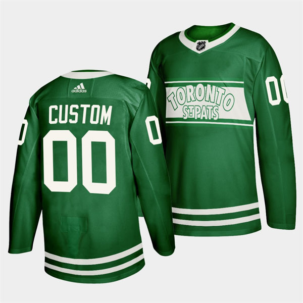Men's Toronto Maple Leafs Custom St. Patricks Day 2022 Green Special Edition Jersey