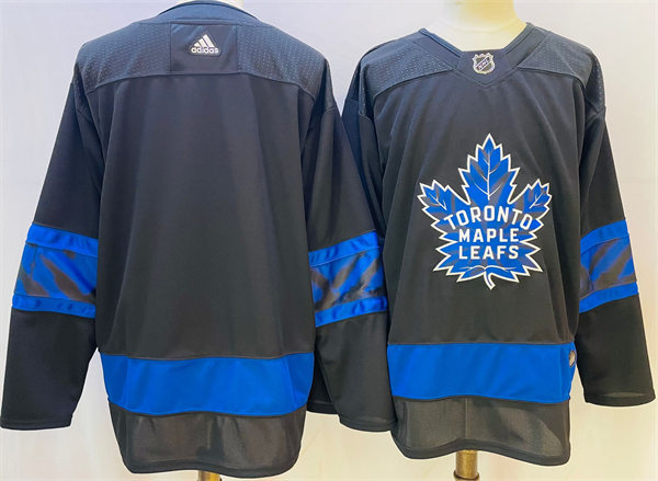 Men's Toronto Maple Leafs x drew house Blank Adidas Black Alternate Reversible Next Gen Jersey Stitched