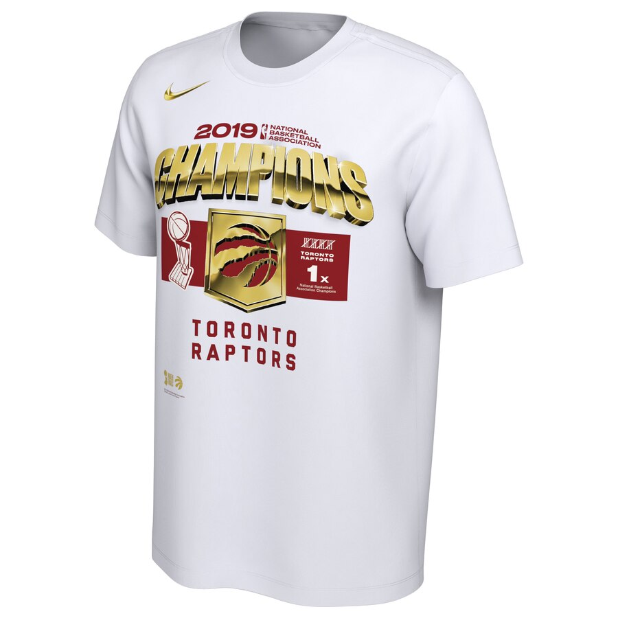 Men's Toronto Raptors Nike White 2019 NBA Finals Champions Locker Room T-Shirt