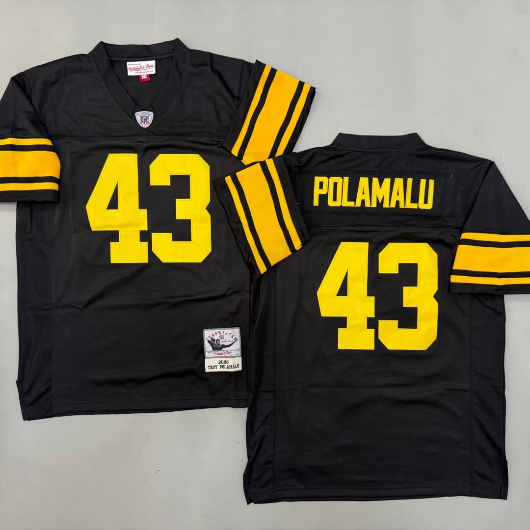 Men's Troy Polamalu Black   Pittsburgh Steelers