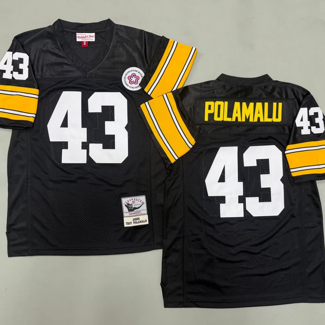 Men's Troy Polamalu Black Pittsburgh Steelers