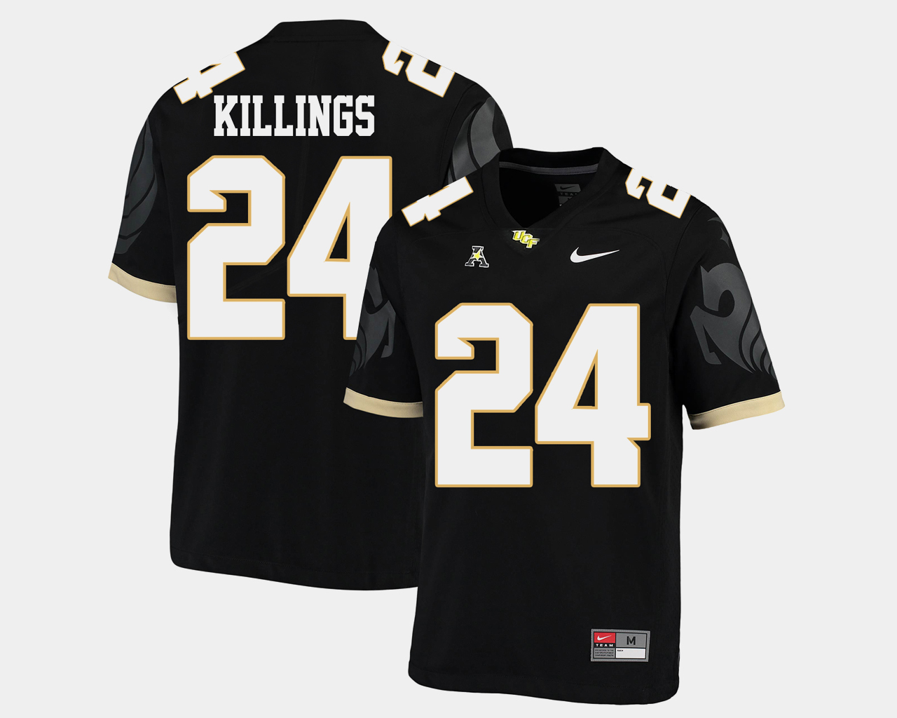 Men's UCF Knights #24 D.J. Killings Nike Black College Football Jersey