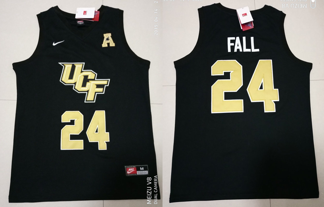 Men's UCF Knights #24 Tacko Fall Nike Full Black College Football Jersey