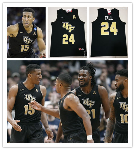 Men's UCF Knights Custom Nike Full Black College Basketball Jersey