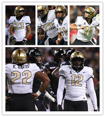 Men's UCF Knights Custom Nike White Gold Football Jersey