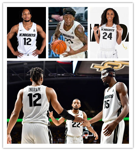 Men's UCF Knights Custom Nike White Knights College Basketball Jersey