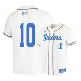 Men's UCLA Bruins #10 Mikey Perez White Under Armour Baseball Jersey 