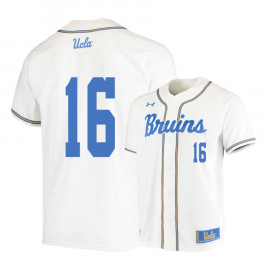 Men's UCLA Bruins #16 Kyle Cuellar White Under Armour Baseball Jersey