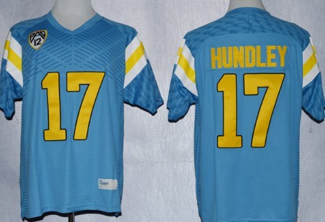 Men's UCLA Bruins #17 Brett Hundley Light Blue Jersey