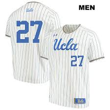 Men's UCLA Bruins #27 Chase Utley White Pinstripe Under Armour College Baseball Jersey