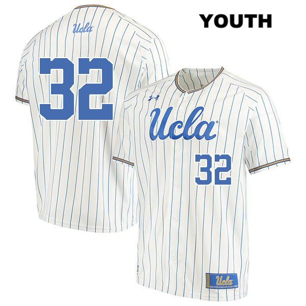 Men's UCLA Bruins #32 Zack Weiss White Pinstripe Under Armour College Baseball Jersey