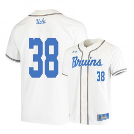 Men's UCLA Bruins #38 Pat Caulfield White Under Armour Baseball Jersey