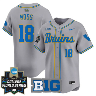 Men's UCLA Bruins 2025 World Series Vapor Premier Limited Jersey - All Stitched Wylan Moss   18