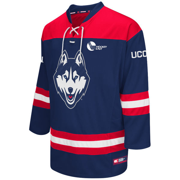 Men's UConn Huskies Colosseum Navy Hockey Jersey