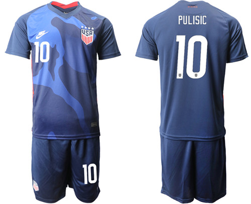 Men's USA #10 Pulisic Away Jersey