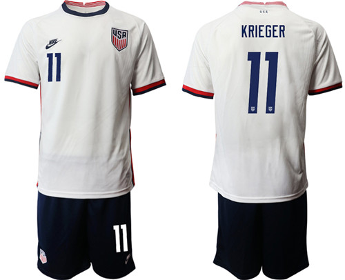 Men's USA #11 Krieger Home Jersey