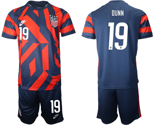 Men's USA #19 Dunn Away Jersey