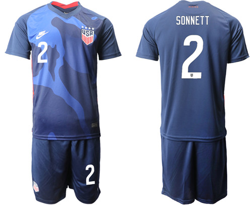Men's USA #2 Pugh Away Soccer Jersey