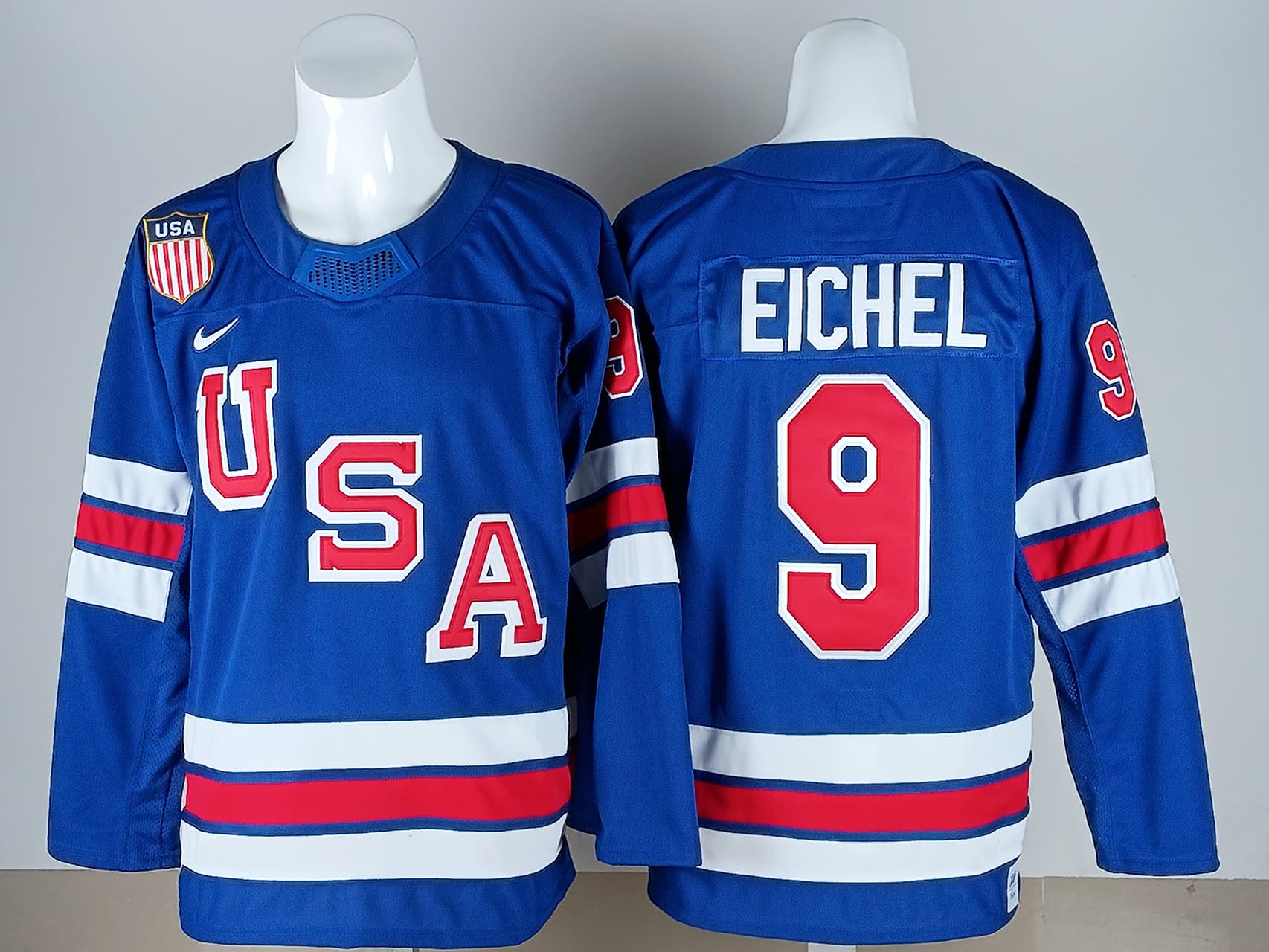 Men's USA Hockey Jack Eichel Nike Royal 2026 Home  Replica Jersey