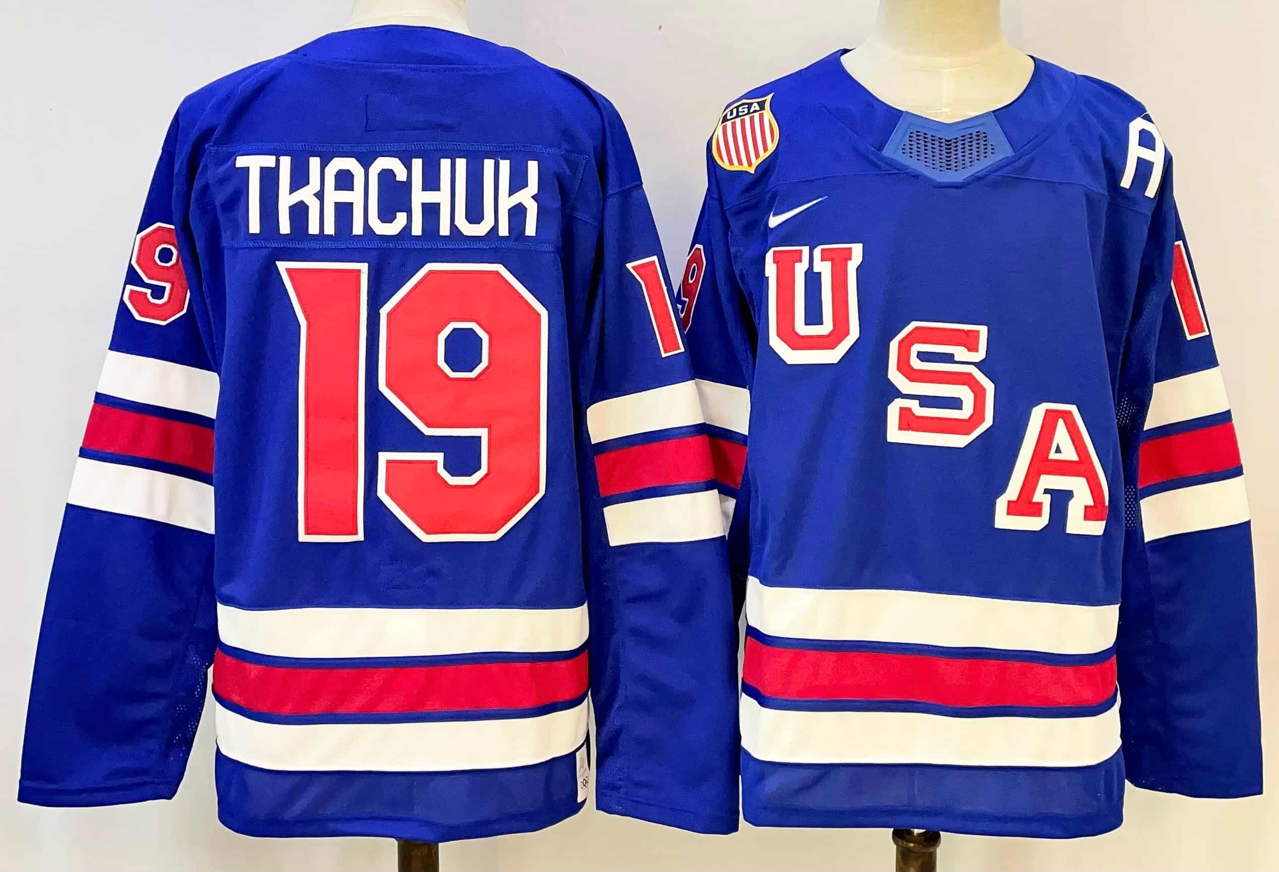 Men's USA Hockey Matthew Tkachuk Nike   2026 Away Replica Jersey