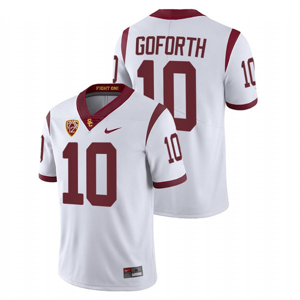 Men's USC Trojans #10 Ralen Goforth Nike White Limited Football PerformanceJersey
