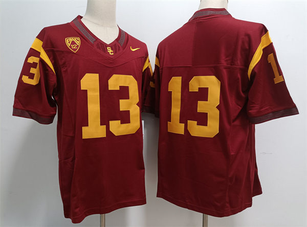 Men's USC Trojans #13 WILLIAMS Nike 2023 F.U.S.E. Elite Cardinal College Football Game Jersey