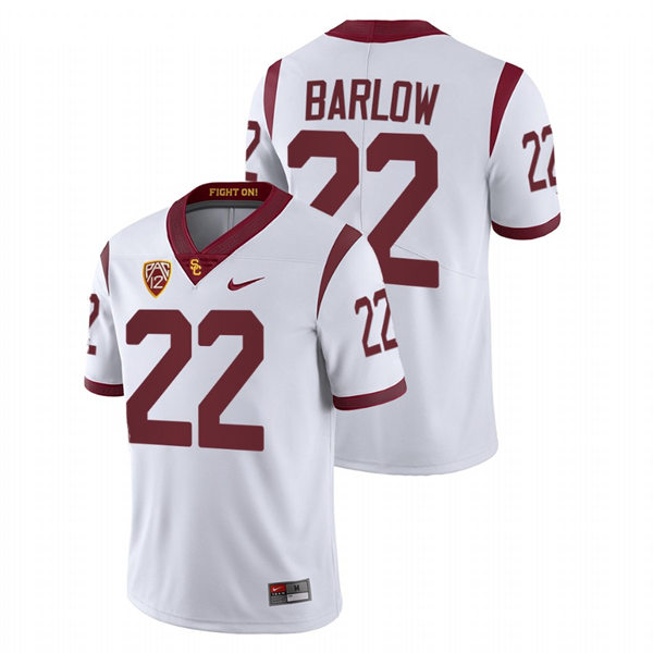 Men's USC Trojans #22 Darwin Barlow Nike White Limited Football Performance Jersey