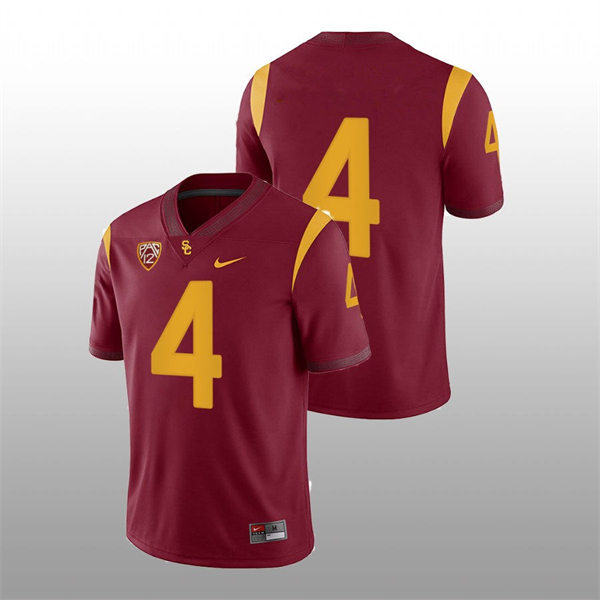 Men's USC Trojans #4 Mario Williams Nike Cardinal Without Name College Football Game Jersey 