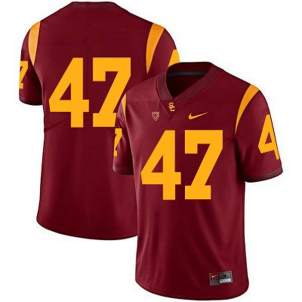 Men's USC Trojans #47 Clay Matthews Nike Cardinal Without Name College Football Game Jersey 