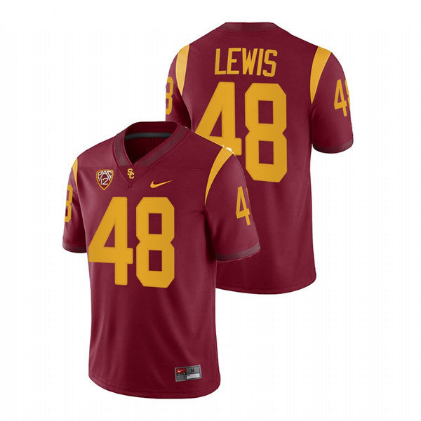 Men's USC Trojans #48 Parker Lewis Nike Cardinal College Football Vapor Untouchable Limited Jersey 