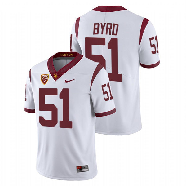 Men's USC Trojans #51 Solomon Byrd Nike White Limited Football Performance Jersey
