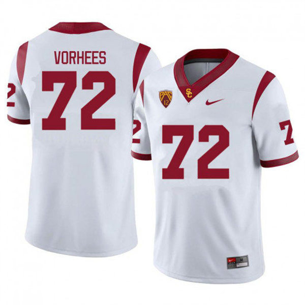 Men's USC Trojans #72 Andrew Vorhees Nike White Limited Football Performance Jersey
