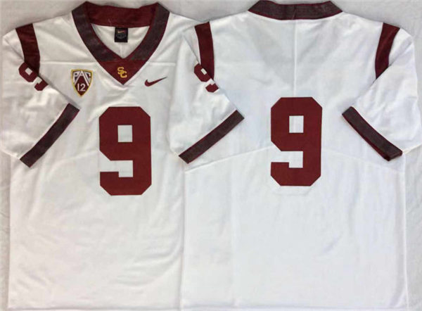 Men's USC Trojans #9 JuJu Smith-Schuster White Nike NCAA College Vapor Untouchable Football Jersey Without Name 