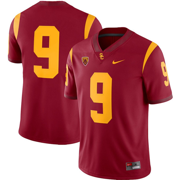 Men's USC Trojans #9 Kedon Slovis Nike Cardinal Without Name College Football Game Jersey