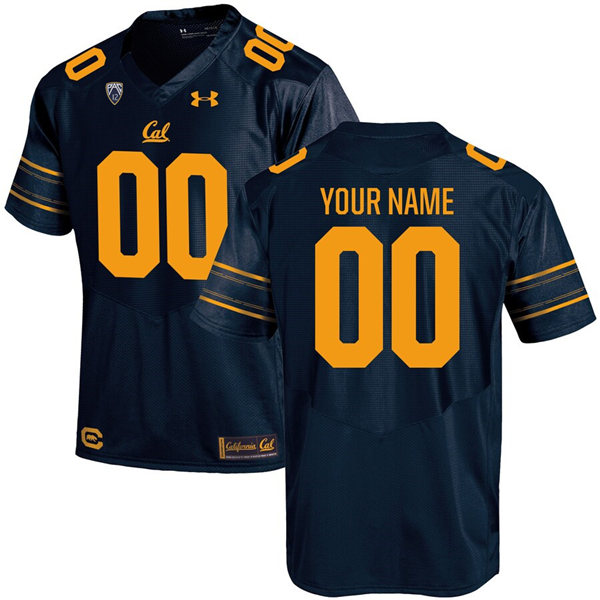 Men's Under Armour Navy Blue Cal Bears Custom Replica Football Jersey