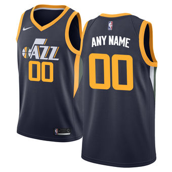 Men's Utah Jazz Navy Custom Jersey
